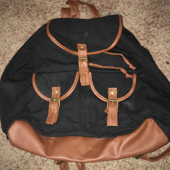 Handbags - Black and Brown backpack